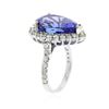 Image 3 : 14KT White Gold 9.90 ctw GIA Certified Tanzanite and Diamond Ring