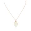 Image 2 : 14KT Rose Gold 12.92 ctw Opal and Diamond Pendant With Chain