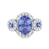 Image 1 : 14KT White Gold 3.26 ctw Tanzanite and Diamond Ring