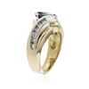 Image 3 : 14KT Two-Tone Gold 1.00 ctw Sapphire and Diamond Ring