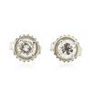 Image 1 : 14KT White Gold 0.54 ctw Diamond Stud Earrings