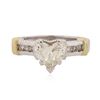 Image 1 : 14KT Two-Tone 1.29 ctw Heart Cut Diamond Ring