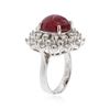 Image 3 : 14KT White Gold 8.69 ctw Ruby and Diamond Ring