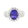 Image 1 : 14KT White Gold 3.94 ctw Tanzanite and Diamond Ring