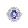 Image 1 : 14KT White Gold 2.18 ctw Tanzanite and Diamond Ring