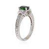 Image 3 : 14KT White Gold 0.76 ctw Tsavorite and Diamond Ring
