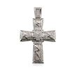 Image 1 : 14KT White Gold 8.92 ctw Diamond Cross Pendant