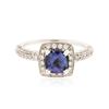 Image 1 : 18KT White Gold 1.34 ctw Tanzanite and Diamond Ring