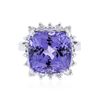 Image 1 : 14KT White Gold 8.63 ctw Tanzanite and Diamond Ring