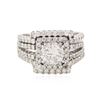 Image 1 : 14KT White Gold 2.25 ctw Diamond Ring