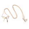 Image 1 : 14KT Rose Gold Bow Necklace