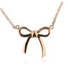 Image 2 : 14KT Rose Gold Bow Necklace