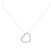 Image 1 : 10KT Yellow Gold 0.05 ctw Diamond Heart Pendant With Chain