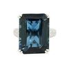 Image 1 : 14KT White Gold 31.63 ctw Topaz and Diamond Ring