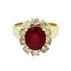 Image 1 : 14KT Yellow Gold 3.84 ctw Ruby and Diamond Ring