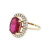 Image 2 : 14KT Yellow Gold 3.89 ctw Ruby and Diamond Ring