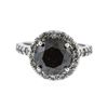 Image 1 : 14KT White Gold 5.59 ctw Black Diamond Ring