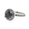 Image 2 : 14KT White Gold 5.59 ctw Black Diamond Ring