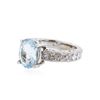 Image 2 : 14KT White Gold 2.13 ctw Aquamarine and Diamond Ring