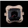 Image 1 : 14KT Rose Gold 15.00 ctw Spinel and Diamond Ring