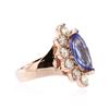 Image 2 : 14KT Rose Gold 3.48 ctw Tanzanite and Diamond Ring