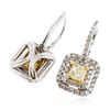 Image 2 : 18KT Two Tone Gold 1.86 ctw Diamond Earrings