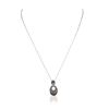 Image 1 : 14KT White Gold 0.16 ctw Diamond Pendant With Chain