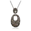 Image 2 : 14KT White Gold 0.16 ctw Diamond Pendant With Chain