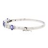 Image 2 : 14KT White Gold 3.85 ctw Tanzanite and Diamond Bracelet