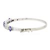 Image 3 : 14KT White Gold 3.85 ctw Tanzanite and Diamond Bracelet
