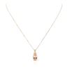 Image 2 : 14KT Rose Gold 3.40 ctw Morganite and Diamond Pendant With Chain
