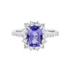 Image 1 : 14KT White Gold 1.43 ctw Tanzanite and Diamond Ring