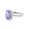 Image 2 : 14KT White Gold 1.43 ctw Tanzanite and Diamond Ring