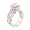 Image 3 : 14KT White Gold EGL Certified 3.10 ctw Diamond Ring