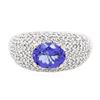 Image 1 : 14KT White Gold 1.85 ctw Tanzanite and Diamond Ring