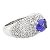 Image 2 : 14KT White Gold 1.85 ctw Tanzanite and Diamond Ring