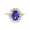 Image 1 : 14KT White Gold 1.86 ctw Tanzanite and Diamond Ring