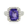 Image 1 : 14KT White Gold 5.29 ctw Tanzanite and Diamond Ring