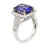 Image 3 : 14KT White Gold 5.29 ctw Tanzanite and Diamond Ring