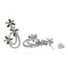 Image 2 : 14KT White Gold 3.36 ctw Sapphire and Diamond Earrings