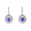 Image 1 : 14KT White Gold 3.86 ctw Tanzanite and Diamond Earrings