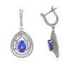 Image 2 : 14KT White Gold 3.86 ctw Tanzanite and Diamond Earrings