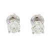 Image 1 : 14KT White Gold 1.22 ctw Diamond Solitaire Earrings