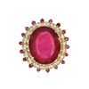 Image 1 : 14KT Yellow Gold 35.31 ctw Ruby and Diamond Ring