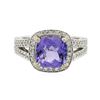 Image 1 : 18KT White Gold 2.81 ctw Tanzanite and Diamond Ring