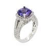 Image 3 : 18KT White Gold 2.81 ctw Tanzanite and Diamond Ring