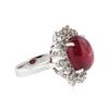 Image 2 : 14KT White Gold 11.03 ctw Ruby and Diamond Ring