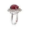 Image 3 : 14KT White Gold 11.03 ctw Ruby and Diamond Ring
