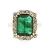 Image 1 : 14KT Yellow Gold 3.81 ctw Emerald and Diamond Ring