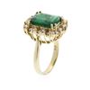 Image 3 : 14KT Yellow Gold 3.81 ctw Emerald and Diamond Ring